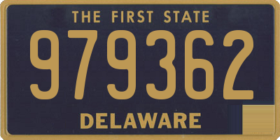 DE license plate 979362