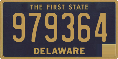 DE license plate 979364