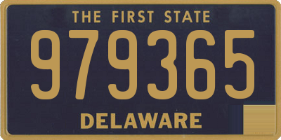 DE license plate 979365