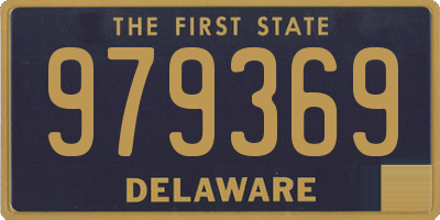 DE license plate 979369