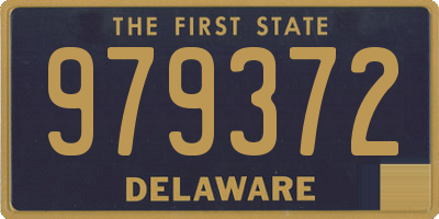 DE license plate 979372