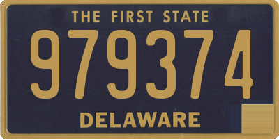 DE license plate 979374