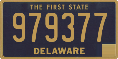 DE license plate 979377