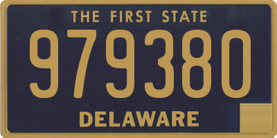 DE license plate 979380