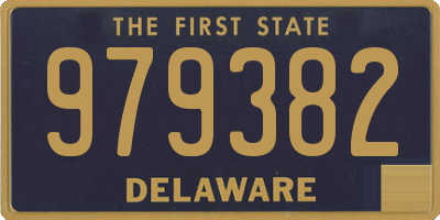 DE license plate 979382