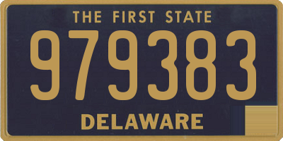 DE license plate 979383