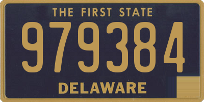 DE license plate 979384