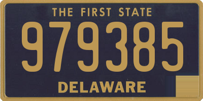 DE license plate 979385