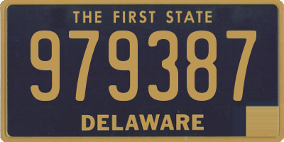 DE license plate 979387