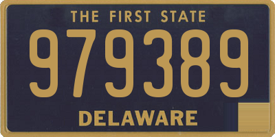 DE license plate 979389