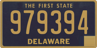 DE license plate 979394