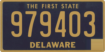 DE license plate 979403