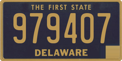 DE license plate 979407