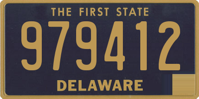 DE license plate 979412