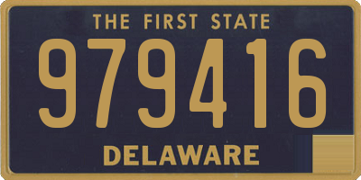 DE license plate 979416