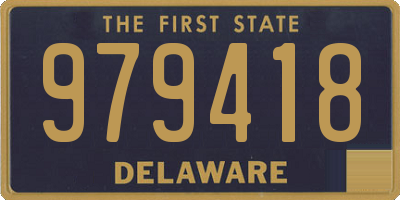 DE license plate 979418