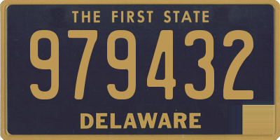 DE license plate 979432