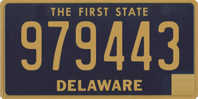 DE license plate 979443