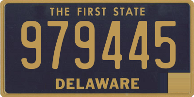 DE license plate 979445