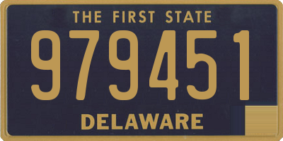 DE license plate 979451