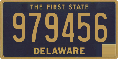 DE license plate 979456