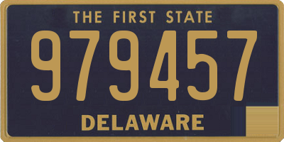 DE license plate 979457