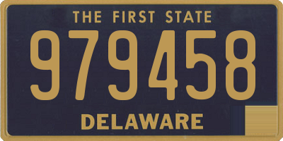 DE license plate 979458