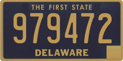 DE license plate 979472