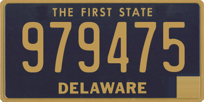 DE license plate 979475