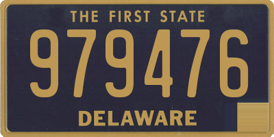 DE license plate 979476