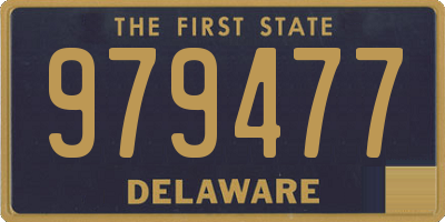 DE license plate 979477