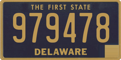 DE license plate 979478