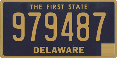 DE license plate 979487