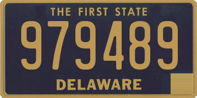 DE license plate 979489