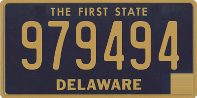 DE license plate 979494