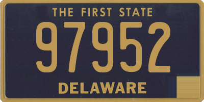 DE license plate 97952