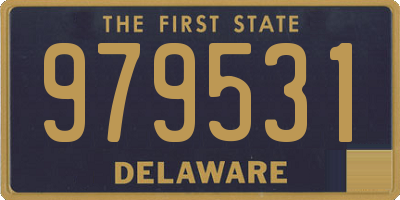 DE license plate 979531