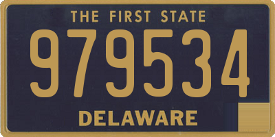 DE license plate 979534