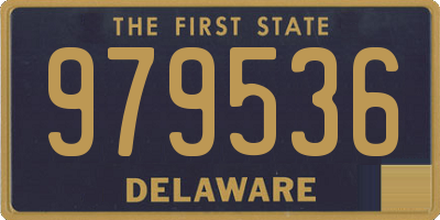 DE license plate 979536