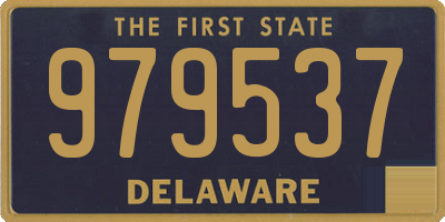 DE license plate 979537