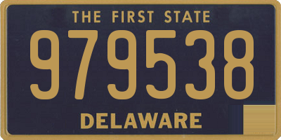 DE license plate 979538