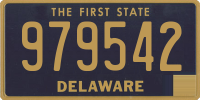 DE license plate 979542