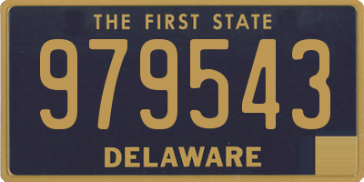 DE license plate 979543