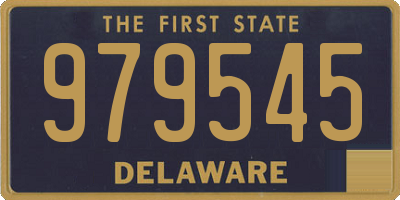 DE license plate 979545