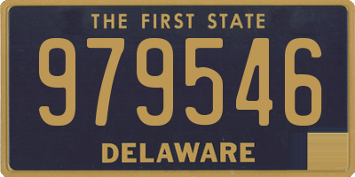 DE license plate 979546