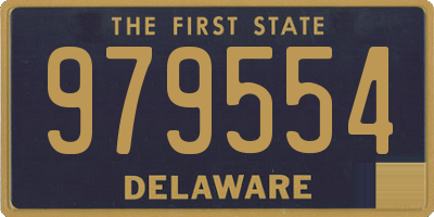 DE license plate 979554