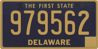 DE license plate 979562