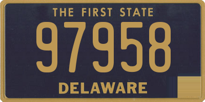 DE license plate 97958