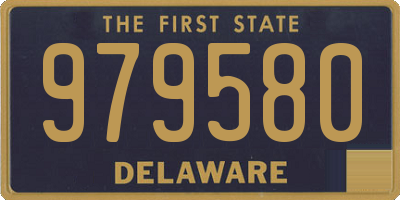 DE license plate 979580