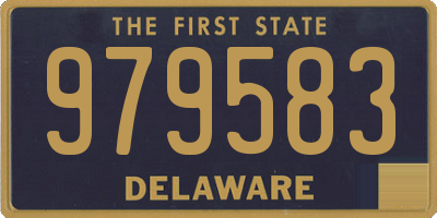 DE license plate 979583